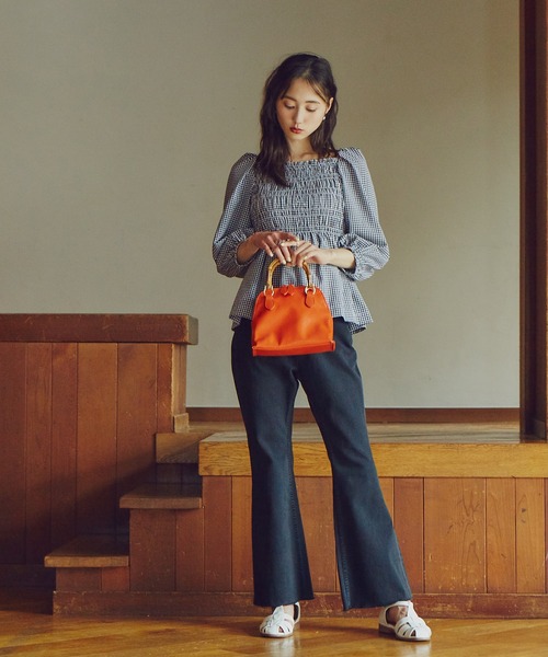 N.（N. Natural Beauty Basic）（エヌエヌナチュラルビューティーベーシック）の「【S Size Line】◆ヴィンテージ風フレアデニムパンツ（デニムパンツ・レディース・ブラック系その他/ライトインディゴブルー・SMALL/MEDIUM）」の16枚目の写真