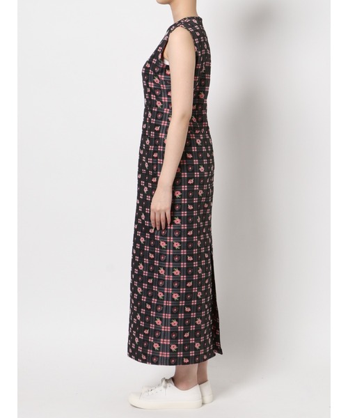 merry jenny（メリージェニー）の「check×flowerジャンパーワンピース