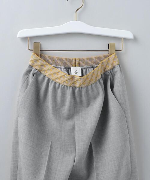 6(ロク)の「<6(ROKU)>JACQUARD GOMU PANTS 2022SS/パンツ(その他パンツ・レディース・グレー/モカ・36/38)」の4枚目の写真