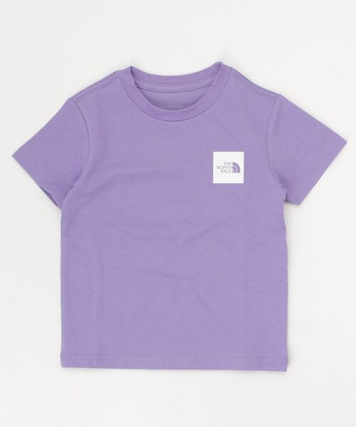 THE NORTH FACE(ザノースフェイス)の「ザ ノース フェイス THE NORTH FACE S/S Small Square Logo Tee(ショートスリーブスモールスクエアロゴティー)(Tシャツ/カットソー・キッズ・パープル/ホワイト/ブラック・120cm/100cm/150cm/110cm/140cm/130cm)」の3枚目の写真