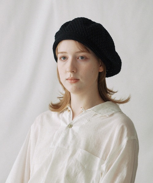 Nine Tailor(ナインテイラー)の「【Nine Tailor】 Lacking Tam Beret(ハンチング/ベレー帽・メンズ・ベージュ/ブラック・FREE)」の2枚目の写真