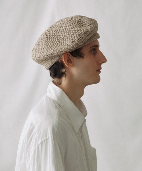 Nine Tailor(ナインテイラー)の「【Nine Tailor】 Lacking Tam Beret(ハンチング/ベレー帽・メンズ・ベージュ/ブラック・FREE)」の3枚目の写真