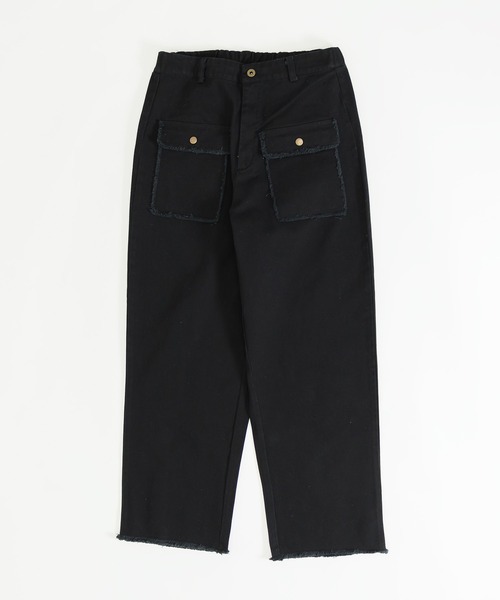 MUHET(ミュエータ)の「フロントポケットツイルパンツ(チノパンツ・レディース・ブラック/ベージュ/ミント・SMALL/MEDIUM/X-LARGE)」の4枚目の写真
