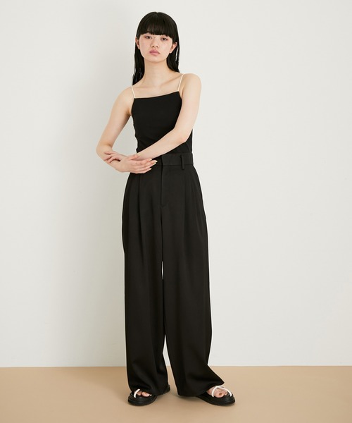 ADAM ET ROPE'（アダムエロペ）の「〈追加〉カップ付きカラーブレードキャミソール（キャミソール・レディース・ホワイト/ブラック/カーキ/イエロー・FREE）」の16枚目の写真