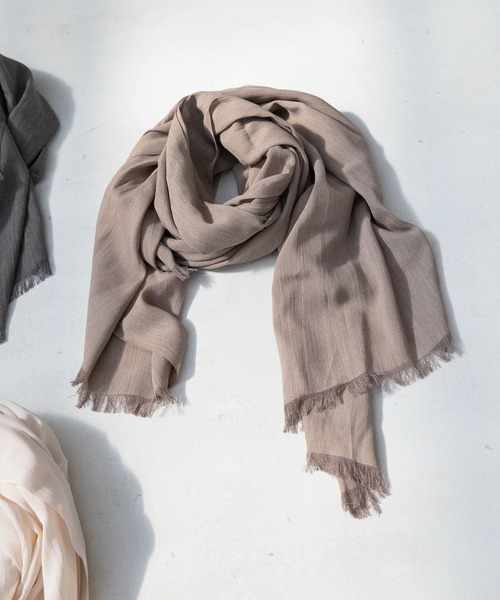 GLOBAL WORK（グローバルワーク）の「レイカンUVプロテクトストール/262064（ストール/ショール・レディース・ベージュ/オフホワイト/ダークグレー・FREE）」の3枚目の写真