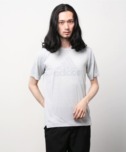 adidas（アディダス）の「【別注】アディダス adidas バッジオブスポーツ PB 半袖Tシャツ 限定コラボ（Tシャツ/カットソー・メンズ・ダークグリーン/ホワイト/ブラック/ライトグレー・LL/M/L/3L/S）」の2枚目の写真