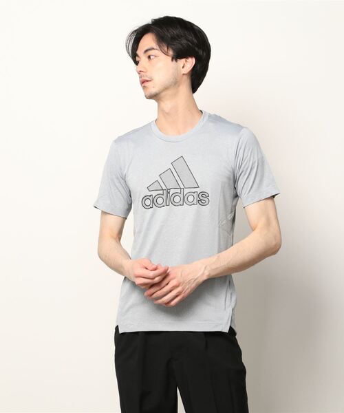 adidas（アディダス）の「【別注】アディダス adidas バッジオブスポーツ PB 半袖Tシャツ 限定コラボ（Tシャツ/カットソー・メンズ・ダークグリーン/ホワイト/ブラック/ライトグレー・LL/M/L/3L/S）」の4枚目の写真