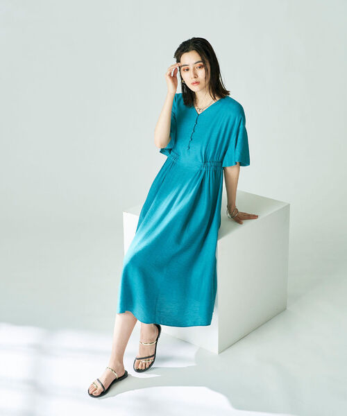 NOLLEY’S（ノーリーズ）の「◇【WEB限定】ジュピター前釦ワンピース（ワンピース・レディース・ブラック/ミント/ネイビー/ピンク・36/38）」の9枚目の写真