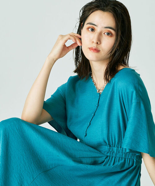 NOLLEY’S（ノーリーズ）の「◇【WEB限定】ジュピター前釦ワンピース（ワンピース・レディース・ブラック/ミント/ネイビー/ピンク・36/38）」の14枚目の写真