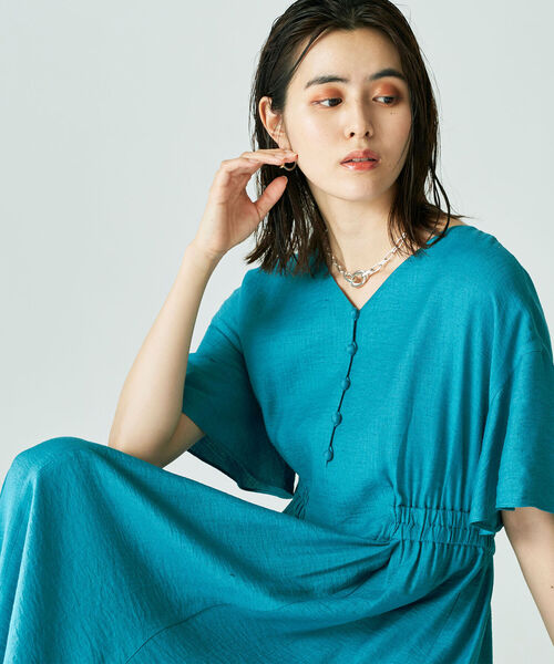 NOLLEY’S（ノーリーズ）の「◇【WEB限定】ジュピター前釦ワンピース（ワンピース・レディース・ブラック/ミント/ネイビー/ピンク・36/38）」の16枚目の写真