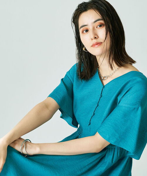 NOLLEY’S（ノーリーズ）の「◇【WEB限定】ジュピター前釦ワンピース（ワンピース・レディース・ブラック/ミント/ネイビー/ピンク・36/38）」の17枚目の写真