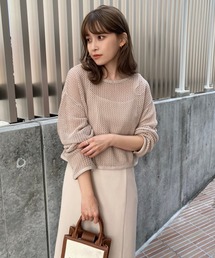 one after another NICE CLAUP | メッシュニットトップス(ニット/セーター)