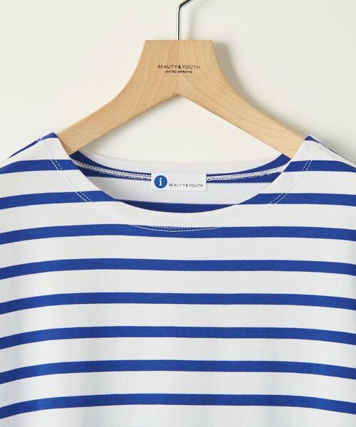 info. BEAUTY&YOUTH（インフォビューティアンドユース）の「【WEB限定】 ＜info. BEAUTY&YOUTH＞ スーパービッグ ナバルボーダーハーフスリーブ（Tシャツ/カットソー・メンズ・ブラック/その他1/ロイヤルブルー・S/M/L）」の5枚目の写真