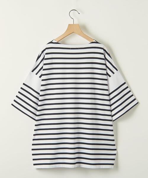 info. BEAUTY&YOUTH（インフォビューティアンドユース）の「【WEB限定】 ＜info. BEAUTY&YOUTH＞ スーパービッグ ナバルボーダーハーフスリーブ（Tシャツ/カットソー・メンズ・ブラック/その他1/ロイヤルブルー・S/M/L）」の9枚目の写真