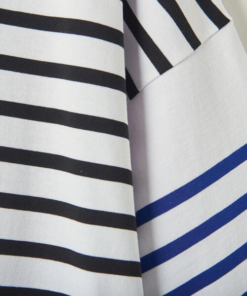 info. BEAUTY&YOUTH（インフォビューティアンドユース）の「【WEB限定】 ＜info. BEAUTY&YOUTH＞ スーパービッグ ナバルボーダーハーフスリーブ（Tシャツ/カットソー・メンズ・ブラック/その他1/ロイヤルブルー・S/M/L）」の12枚目の写真