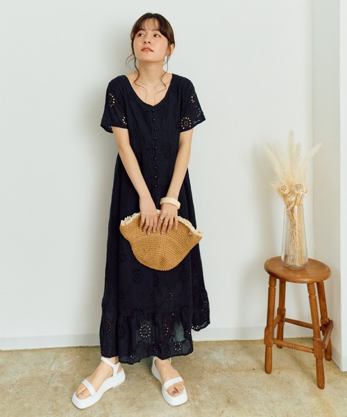 新品タグ付　デシンマキシティアードワンピース ネイビーC 新品タグ付 デシンマキシティアードワンピース ネイビーC - メルカリ