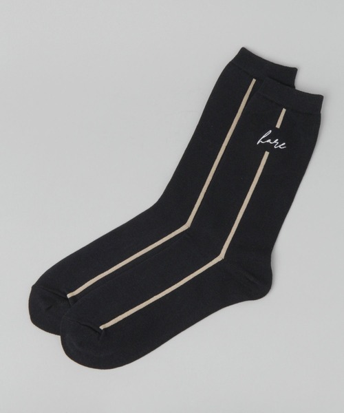 HARE（ハレ）の「HAREロゴラインSOX(HARE)（ソックス/靴下・メンズ・ベージュ/パープル/レッド・FREE）」の9枚目の写真