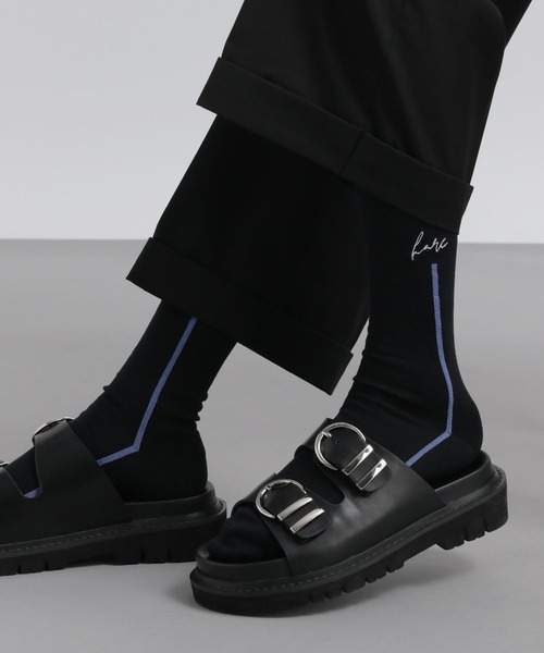 HARE（ハレ）の「HAREロゴラインSOX(HARE)（ソックス/靴下・メンズ・ベージュ/パープル/レッド・FREE）」の12枚目の写真