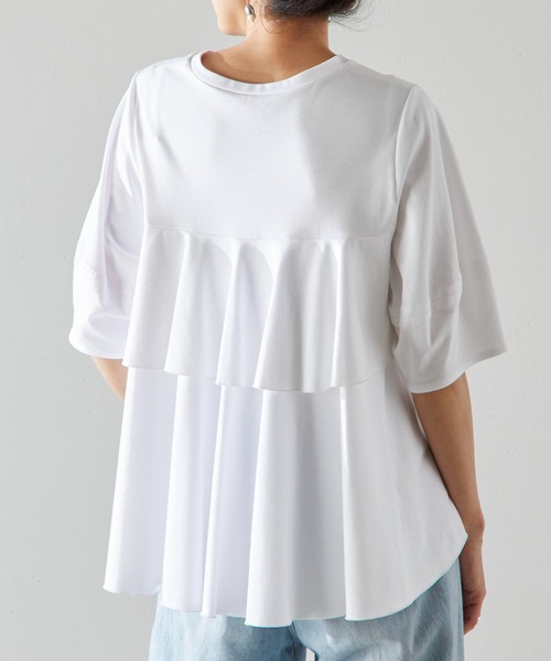 BEARDSLEY（ビアズリー）の「後ろフレアTシャツ（Tシャツ/カットソー