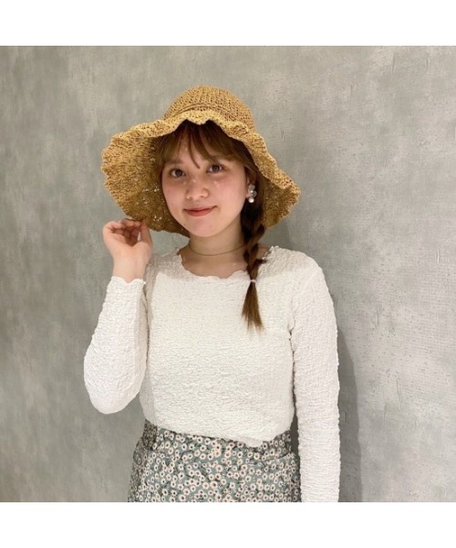 flower（フラワー）の「ナチュラルリボンハット（ハット・レディース・ブラウン・FREE）」の2枚目の写真