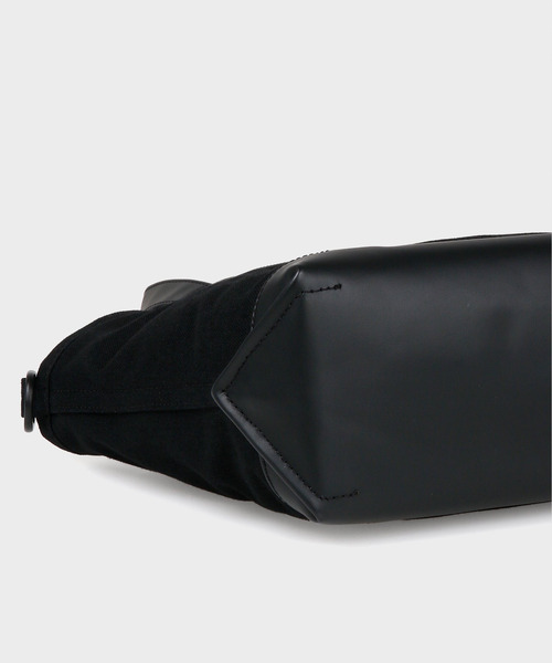 HANG-TAG デザイン デニム＆レザートート バッグ