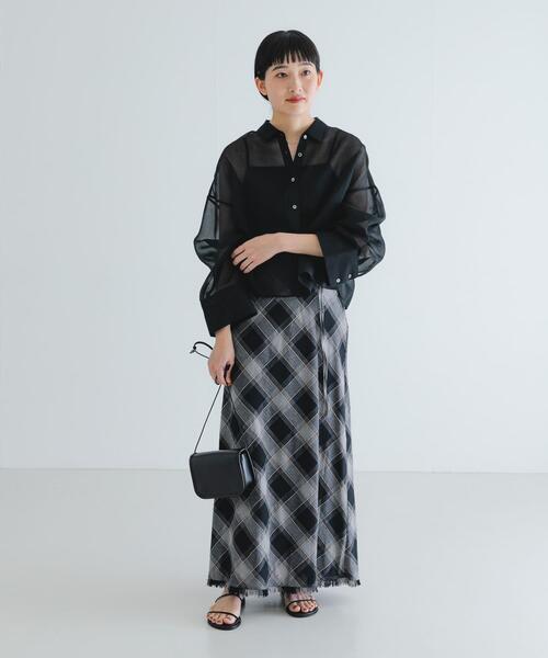 URBAN RESEARCH(アーバンリサーチ)の「バイアスチェックフリンジスカート(スカート・レディース・ブラック系その他/グレー系その他・36/38)」の18枚目の写真
