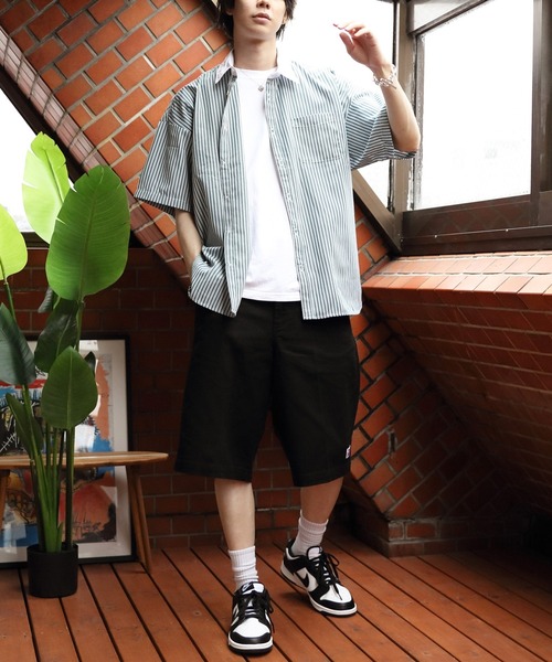 ８(eight)（エイト）の「ビッグクレリックシャツ（シャツ/ブラウス・メンズ・ネイビー/グレー/グリーン/ブラック・MEDIUM/LARGE/X-LARGE）」の17枚目の写真