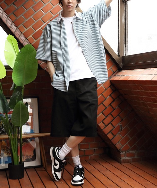 ８(eight)（エイト）の「ビッグクレリックシャツ（シャツ/ブラウス・メンズ・ネイビー/グレー/グリーン/ブラック・MEDIUM/LARGE/X-LARGE）」の19枚目の写真