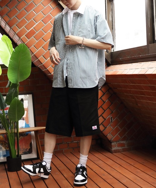 ８(eight)（エイト）の「ビッグクレリックシャツ（シャツ/ブラウス・メンズ・ネイビー/グレー/グリーン/ブラック・MEDIUM/LARGE/X-LARGE）」の21枚目の写真