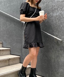 WEGO | WEGO/【一部店舗限定】スクエアネックミニワンピース(ワンピース)