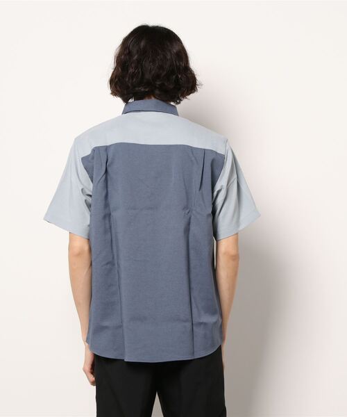BACK NUMBER(バックナンバー)の「接触冷感、ストレッチ素材で夏でも快適【BACK NUMBER】「COOL」半袖バイカラーシャツ(シャツ/ブラウス・メンズ・ブルー/ベージュ/グリーン・M/XL/L/S)」の5枚目の写真