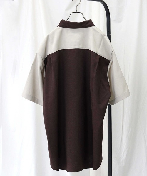 BACK NUMBER(バックナンバー)の「接触冷感、ストレッチ素材で夏でも快適【BACK NUMBER】「COOL」半袖バイカラーシャツ(シャツ/ブラウス・メンズ・ブルー/ベージュ/グリーン・M/XL/L/S)」の9枚目の写真