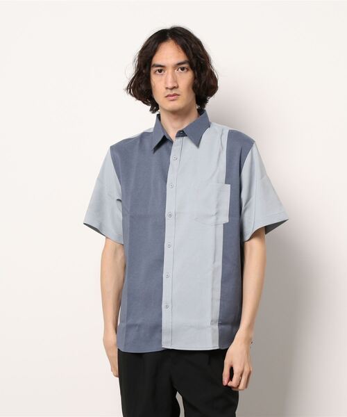 BACK NUMBER(バックナンバー)の「接触冷感、ストレッチ素材で夏でも快適【BACK NUMBER】「COOL」半袖バイカラーシャツ(シャツ/ブラウス・メンズ・ブルー/ベージュ/グリーン・M/XL/L/S)」の8枚目の写真