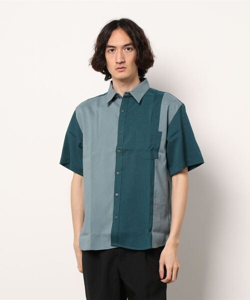 BACK NUMBER(バックナンバー)の「接触冷感、ストレッチ素材で夏でも快適【BACK NUMBER】「COOL」半袖バイカラーシャツ(シャツ/ブラウス・メンズ・ブルー/ベージュ/グリーン・M/XL/L/S)」の7枚目の写真