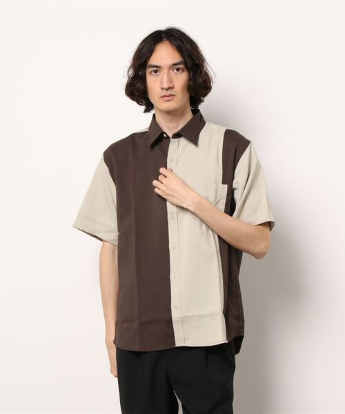 BACK NUMBER(バックナンバー)の「接触冷感、ストレッチ素材で夏でも快適【BACK NUMBER】「COOL」半袖バイカラーシャツ(シャツ/ブラウス・メンズ・ブルー/ベージュ/グリーン・M/XL/L/S)」の6枚目の写真