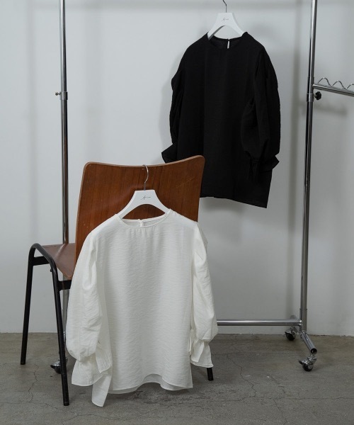 Amiur（エミレ）の「balloon puff sleeve tops（その他トップス・レディース・ホワイト/ブラック・FREE）」の11枚目の写真