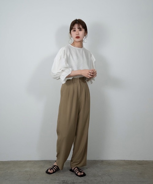 Amiur（エミレ）の「balloon puff sleeve tops（その他トップス・レディース・ホワイト/ブラック・FREE）」の12枚目の写真