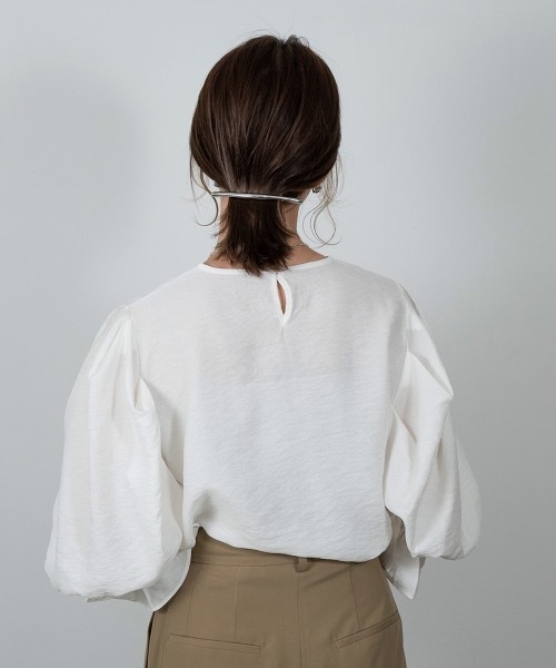 Amiur（エミレ）の「balloon puff sleeve tops（その他トップス・レディース・ホワイト/ブラック・FREE）」の17枚目の写真