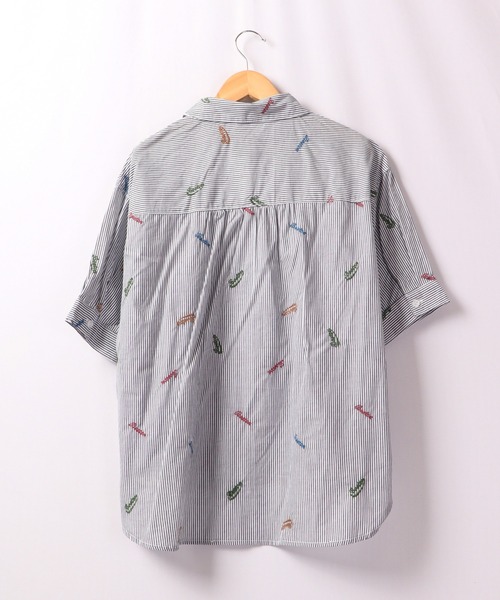 Quelle Chance（ケルシャンス）の「Quelle chance ロゴ刺繍5分袖シャツ（シャツ/ブラウス・レディース・ホワイト/ネイビー/サックスブルー・M/L）」の19枚目の写真