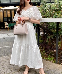 INGNI | カシュクールティアードパフスリーブ／ワンピース(ワンピース)