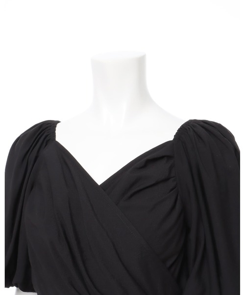 INGNI（イング）の「カシュクールティアードパフスリーブ／ワンピース（ワンピース・レディース・ブラック/グレー/オフホワイト・M）」の18枚目の写真