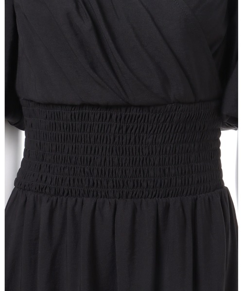 INGNI（イング）の「カシュクールティアードパフスリーブ／ワンピース（ワンピース・レディース・ブラック/グレー/オフホワイト・M）」の20枚目の写真