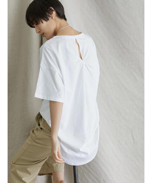AMERICAN HOLIC(アメリカンホリック)の「バックねじりカットプルオーバー(Tシャツ/カットソー・レディース・ブラック/ブラウン/オフホワイト・M/L)」の4枚目の写真