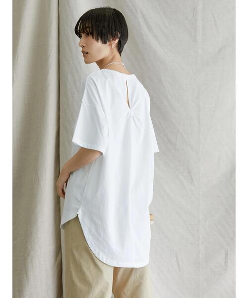 AMERICAN HOLIC(アメリカンホリック)の「バックねじりカットプルオーバー(Tシャツ/カットソー・レディース・ブラック/ブラウン/オフホワイト・M/L)」の9枚目の写真