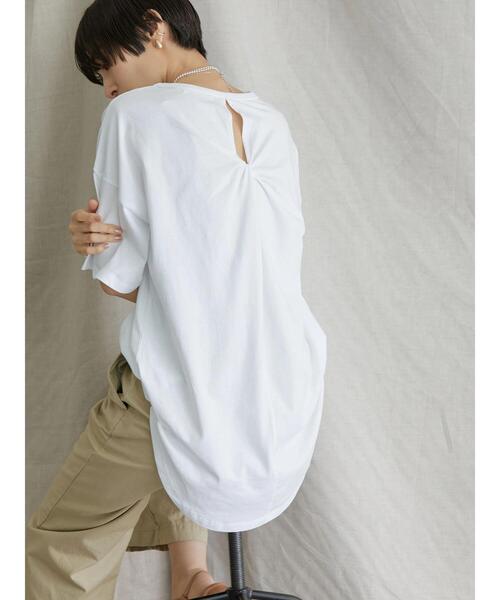AMERICAN HOLIC(アメリカンホリック)の「バックねじりカットプルオーバー(Tシャツ/カットソー・レディース・ブラック/ブラウン/オフホワイト・M/L)」の10枚目の写真
