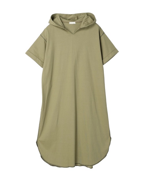 earth music&ecology（アースミュージックアンドエコロジー）の「フーディーカットソーワンピース（ワンピース・レディース・イエロー/ブルー/ホワイト系その他2・FREE）」の10枚目の写真