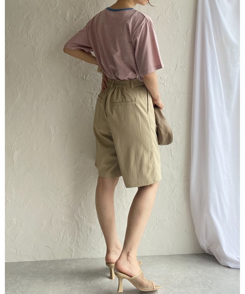 She's Closet(シーズクローゼット)の「メッセージロゴ刺繍配色リンガーマルチボーダー半袖Tシャツ(Tシャツ/カットソー・レディース・ホワイト/ピンク/ブルー・FREE)」の13枚目の写真