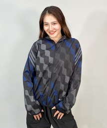 adidas/アディダス Marimekko(マリメッコ)コラボアイテム ルーズシルエット/スリーストライプス総柄ナイロンジャケット RH125