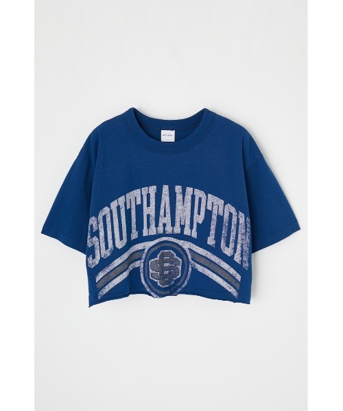 MOUSSY(マウジー)の「SOUTHAMPTON CROP Tシャツ(Tシャツ/カットソー・レディース・ブラック/オフホワイト/ブルー・FREE)」の3枚目の写真