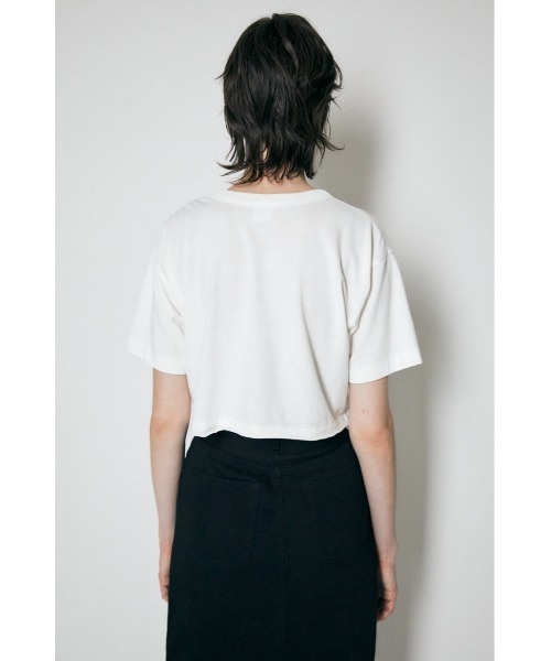 MOUSSY(マウジー)の「SOUTHAMPTON CROP Tシャツ(Tシャツ/カットソー・レディース・ブラック/オフホワイト/ブルー・FREE)」の6枚目の写真